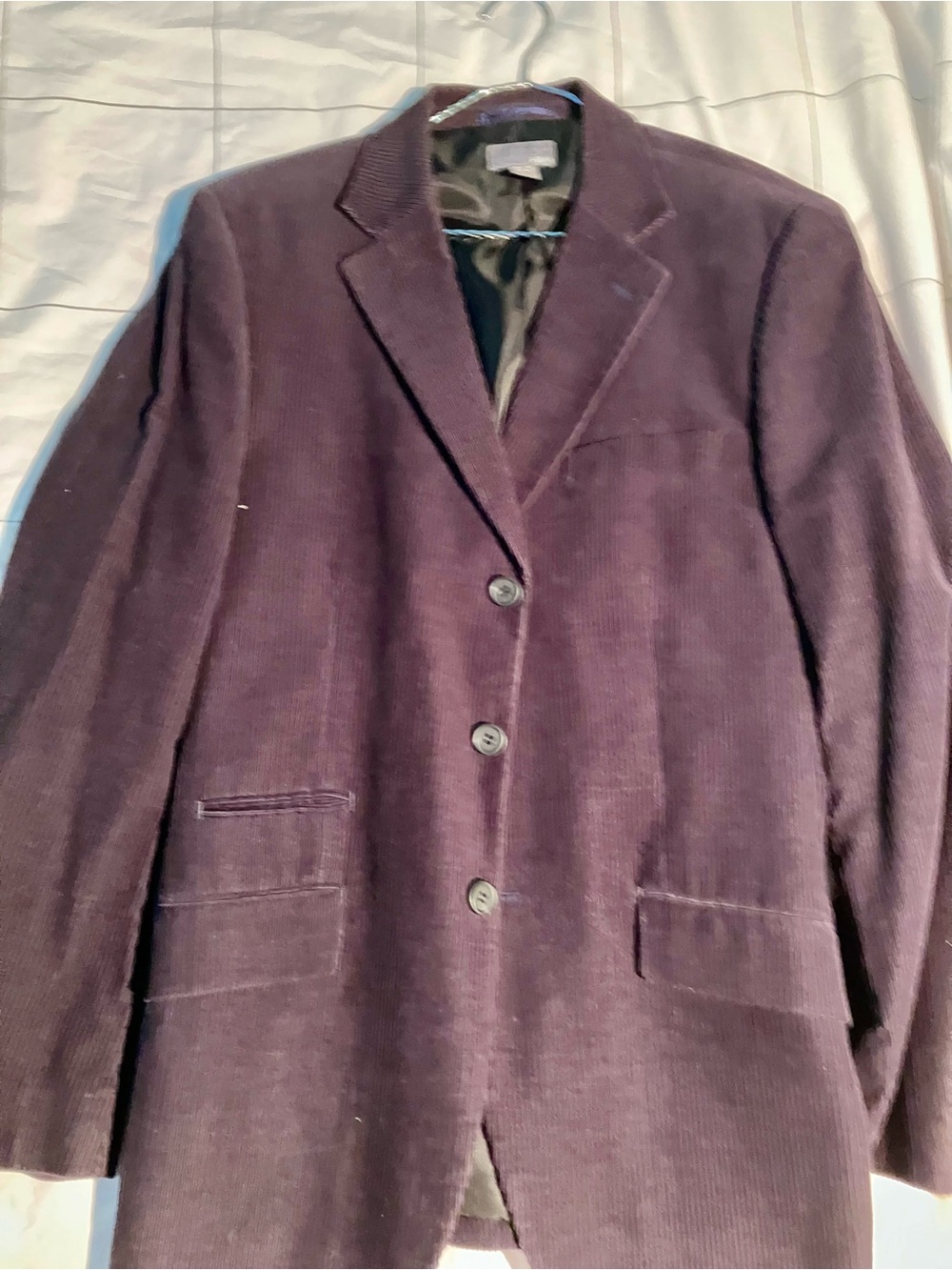 H&M Men's Dark Purple Corduroy Blazer
